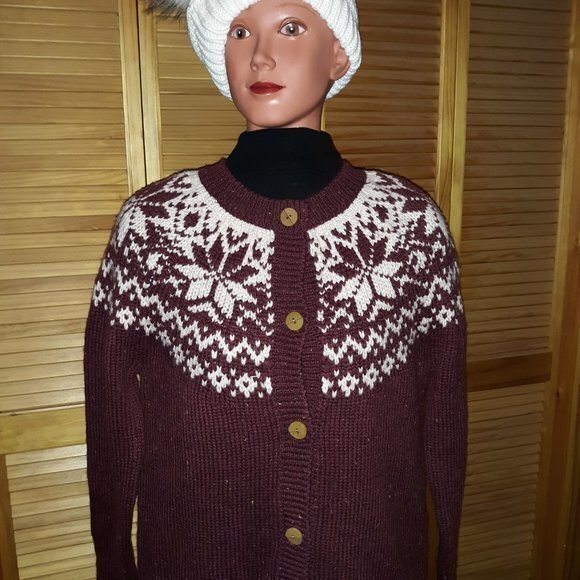 Snowflake design Cardigan by Woolrich New with Tag - Picture 1 of 13